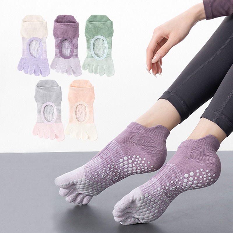 Pilates Yoga Ballet - Women's Yoga Socks with Five Fingers