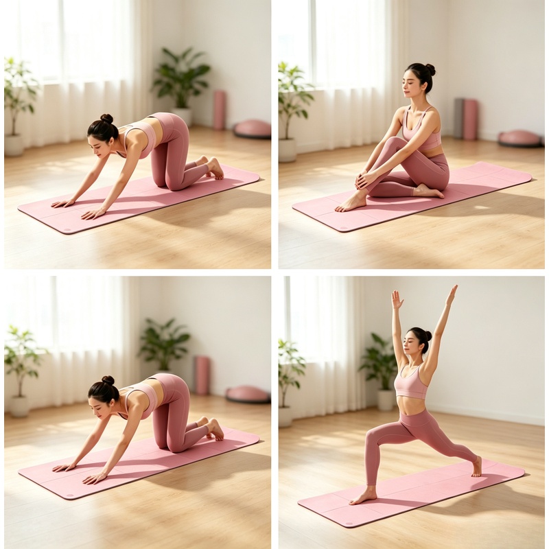 Pilates Yoga Mat Thickness - 4mm Thick Non-Slip Yoga Mat, Portable
