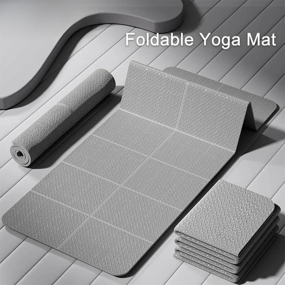 Pilates Yoga Mat Thickness - 4mm Thick TPE Foldable Yoga Mat