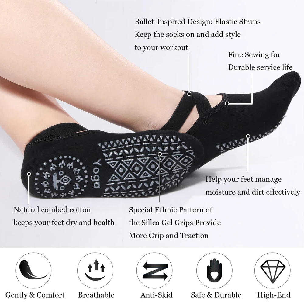 1Pair Yoga Socks for Women Non - Pilates Yoga Ballet recension och pris