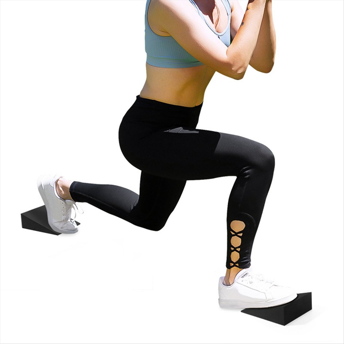 ABXY 2Pcs Yoga Wedge Blocks EV - Pilates Yoga Stretching recension och pris