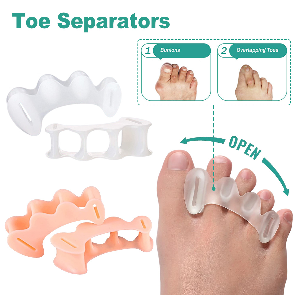 1Pair Gel Hard Silicone Toe Fi - Toe Separator Silicon recension och pris