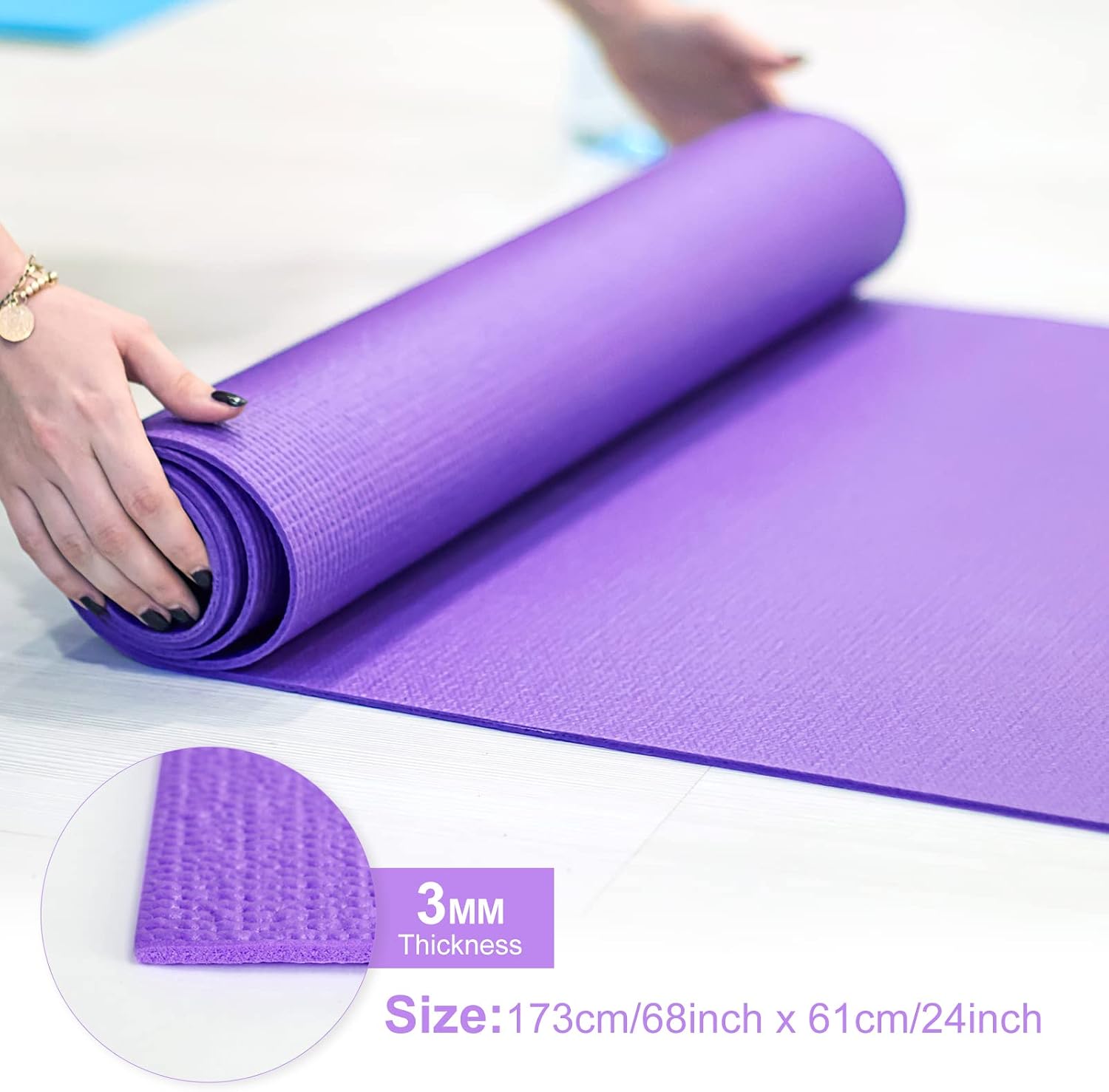 3 mm Thin Yoga Mats Lightweigh - Pilates Yoga Classes recension och pris