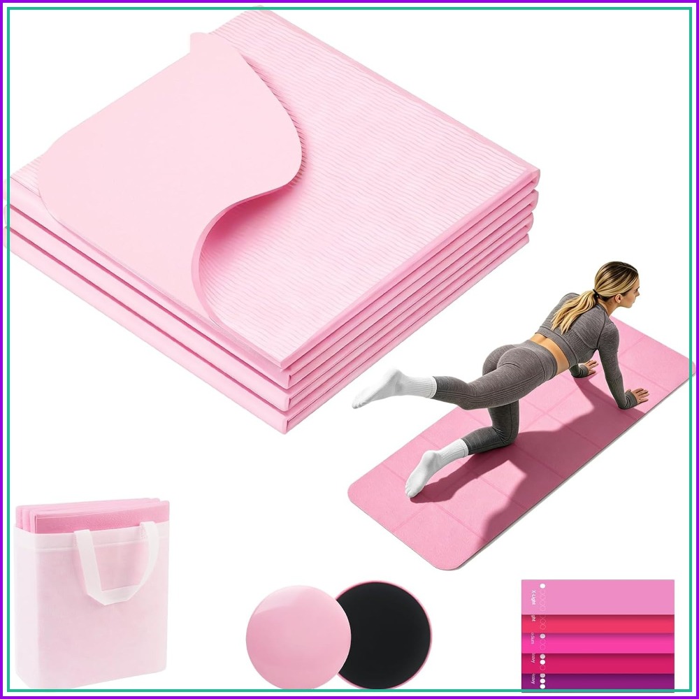 Foldable Yoga Mat with Resista - Pilates Yoga Mat Thickness recension och pris