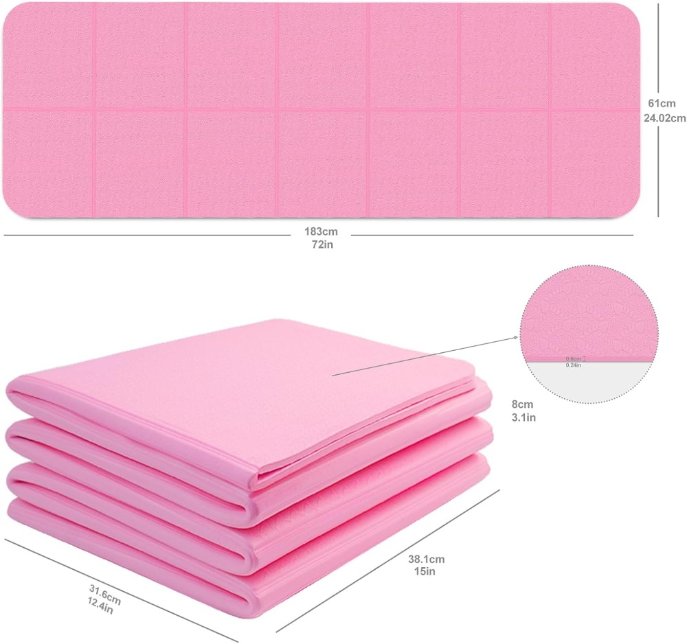 Foldable Yoga Mat with Resista - Pilates Yoga Mat Thickness recension och pris