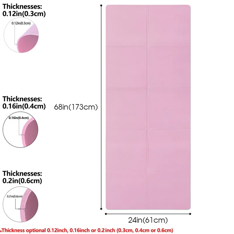 4mm Thick Non-Slip Yoga Exerci - Pilates Yoga Mat Thickness recension och pris