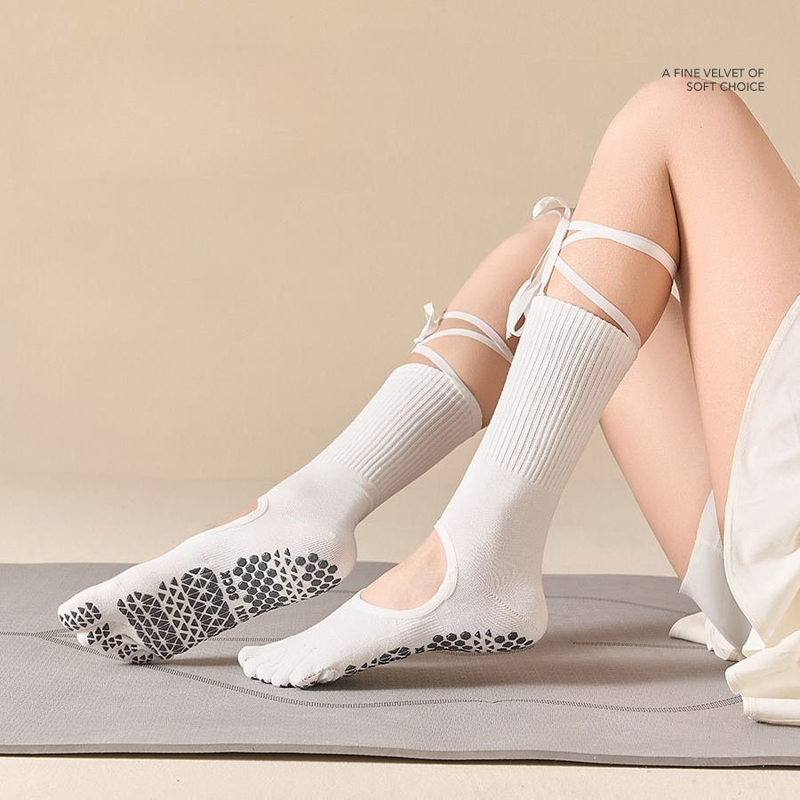 Women's Lace-Up Grip Yoga Sock - Pilates Yoga Ballet recension och pris